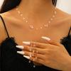 Clear Cool Minimalist Crystal Dewdrop Earrings & Unique Versatile Necklace for Women