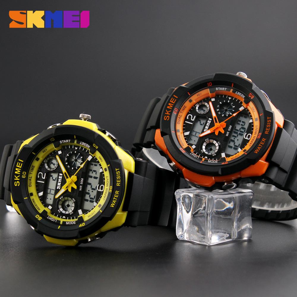 Shikemei 0931 Men's Fashion Waterproof Dual Display Outdoor Sports Multifunction Watch