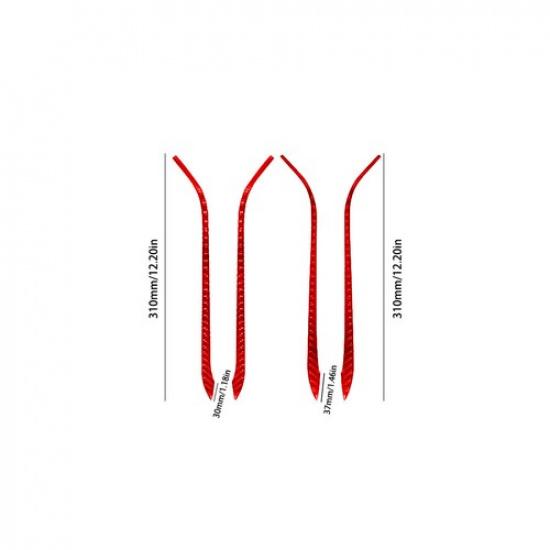 For Toyota Camry Red Carbon Fiber Interior Window Control Side Cover Trim Strip