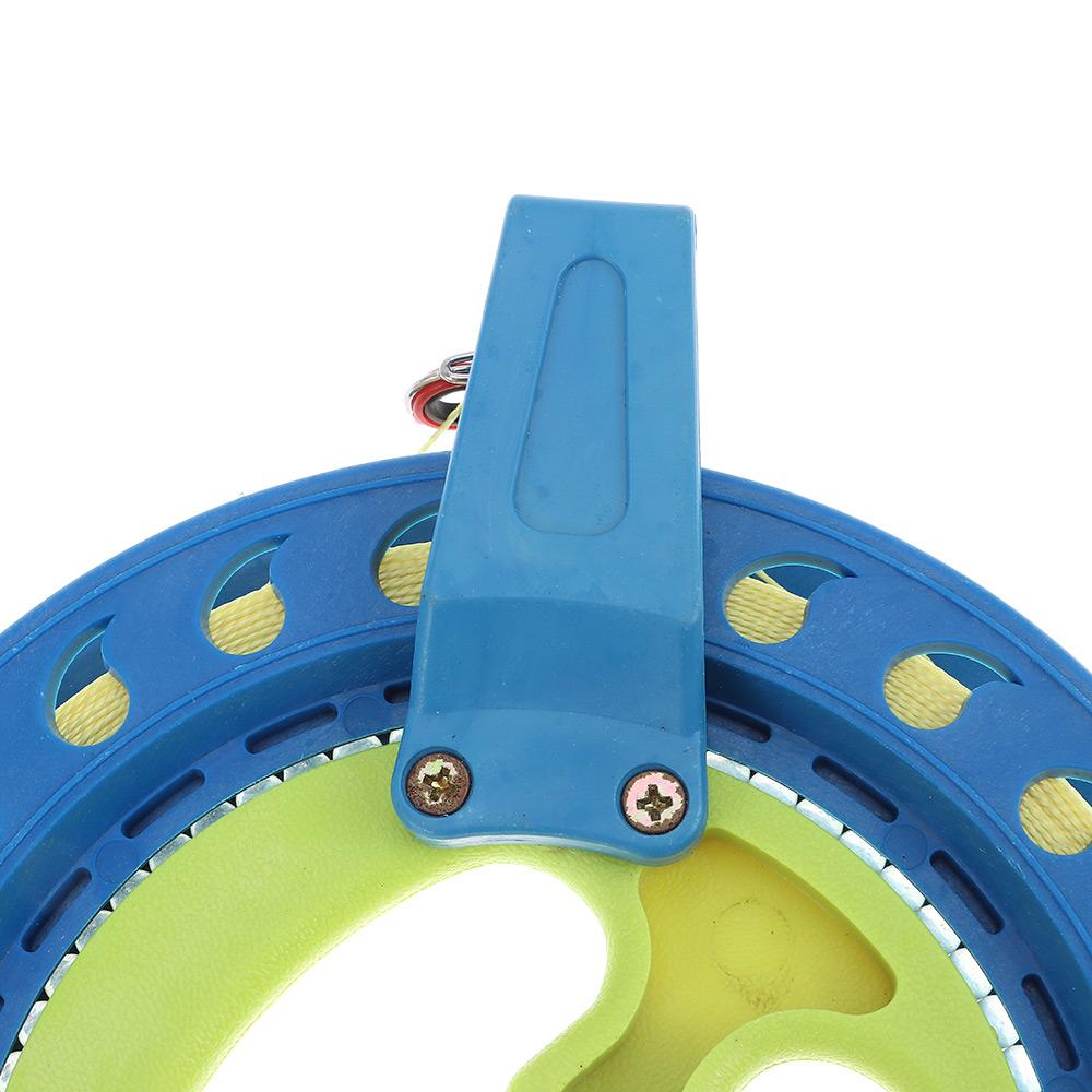 Grip Round Blue Fying Kites String Flying Winder Fire Wheel Handle Tool Kite Reel