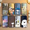 O-l Snoopy Phone Case For Samsung S26,S25,S24,S23,S22,S21,S20,S30,Ultra,Plus,Fe,Note,5G Black Cover