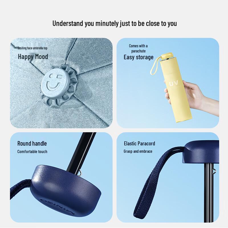 MINISO Macaron Series Three-Fold Sunscreen Umbrella