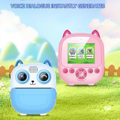 AI Smart Voice Children's Photo Sticker Printer with Screen for Image Generation