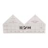 Ruler Grids 45/60/90 Degree Double Strip Ruler Transparent Acrylic Non Slip Quarter Triangle Cutting Guide for Sewing