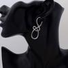 Vintage Metal Knitted Dangle Earrings for Women Personalized Fashion Distorted Irregular Geometry Drop Earrings Punk Zircon