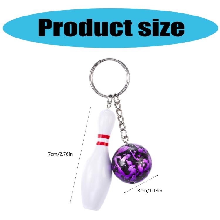Novelty Bowling Ball Keychain Fashionable Bowling Ball Keychain Eye Catching Keychain for Added Convenience & Fun
