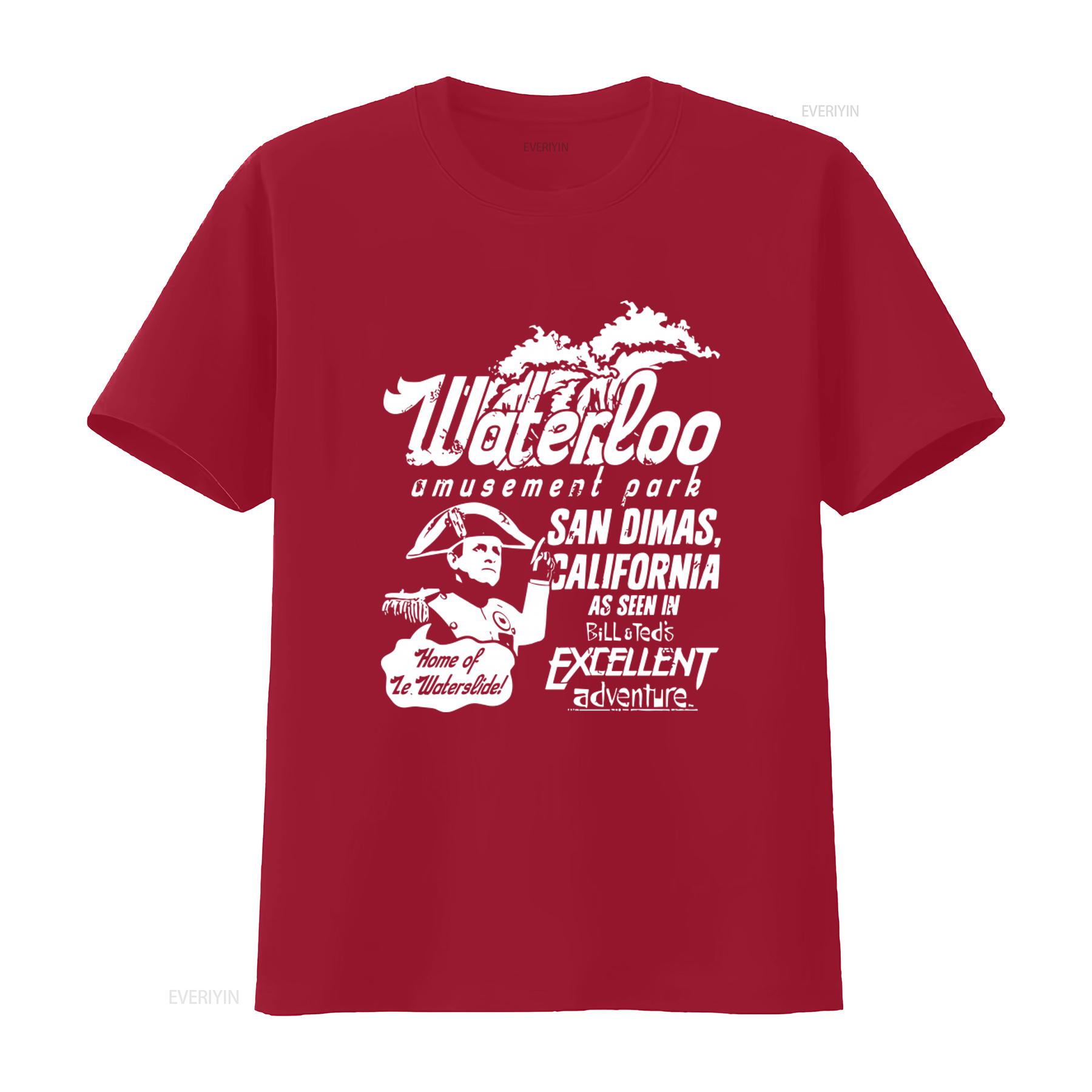 Bill Ted Waterloo Amusement Park Mens T Shirt Napoleon Waterslide Design San Dimas California Excellent Adventure Print S