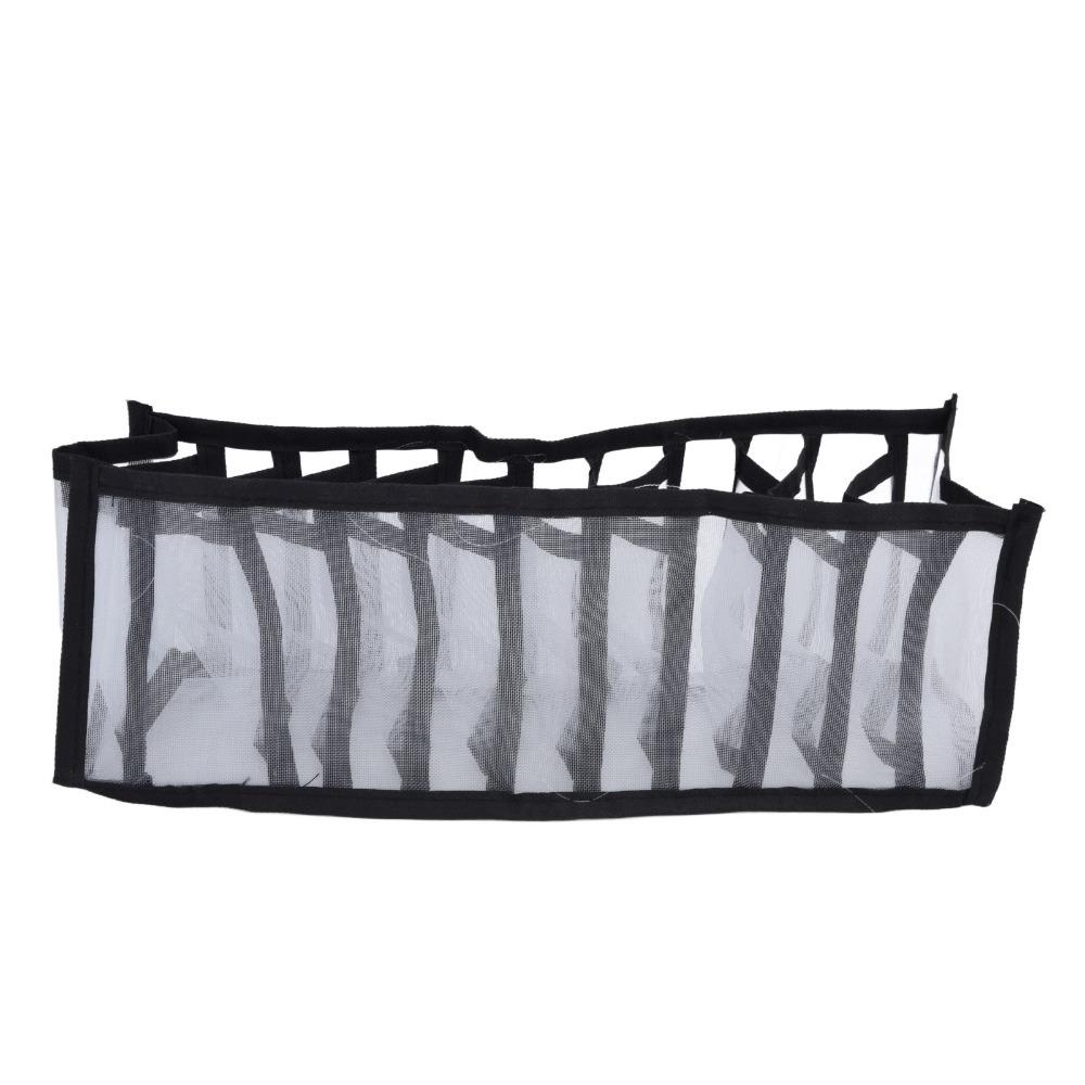 Multi Purpose Mesh Bras Storage Box Space Saver 11 Compartments Foldable Drawer Divider Breathable Polyester Foldable Design