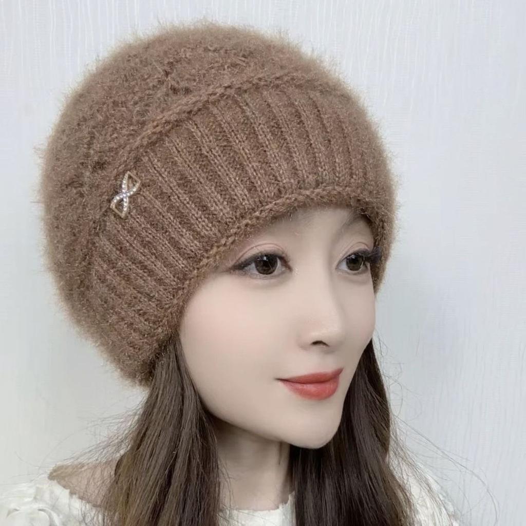Winter New Squirrel Velvet Double-layer Windproof and Cold-proof Thickened Stacking Hat Beret Women's Warm Winter Hat