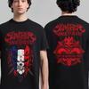 Slaughter To Prevail Live in Paris Grafik-T-Shirt Französische Flagge Dämonenmaske Deathcore Streetwear Lässig Unisex