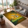 Green Bay Packers Crystal Velvet Rug, Custom Name Text Personalized Non‑Slip Floor Mat for Home Decor Gift