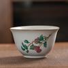Chinese Ru Kiln Teacup Travel Personal Meditation Cup Handmade Ceramic Tea Bowl Pu'er Master Cup Household Tea Set 100ml