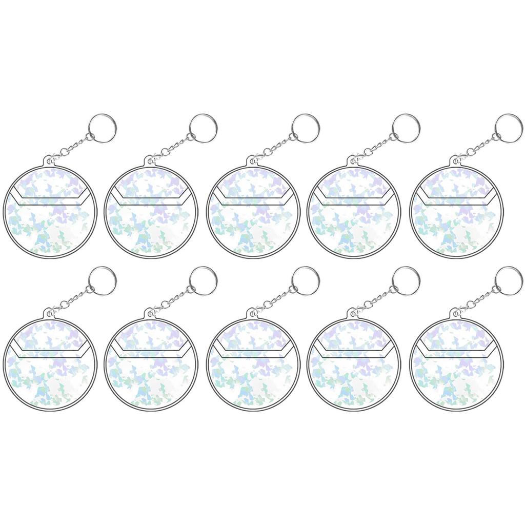 Samcos Keychain Badge Protective Set of Laser Collection High Protects Scratch Ita Anime Round Badge Fits 58mm Badges Covers, Covers, 10, Cut, Strap,