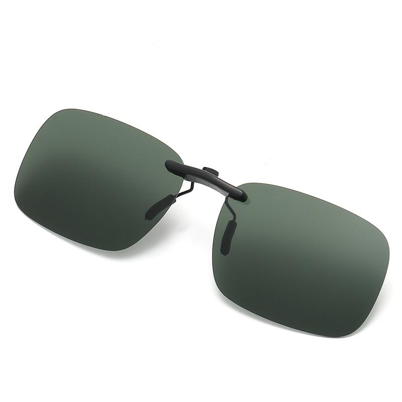 Non-polarized Rimless Men Clip On Sunglasse Glasses Narrow Clip-on Lenses Women Anti-glare Night Vision Clips