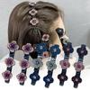 6 PCS Satin Fabric Hair Bands, Chopped Hairpin Clip, Hair Clip With Rhinestones For Women 6pc