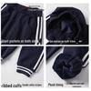 Donkerblauwe fluwelen gevoerde schoolbroek voor kinderen voor Herfst/Winter