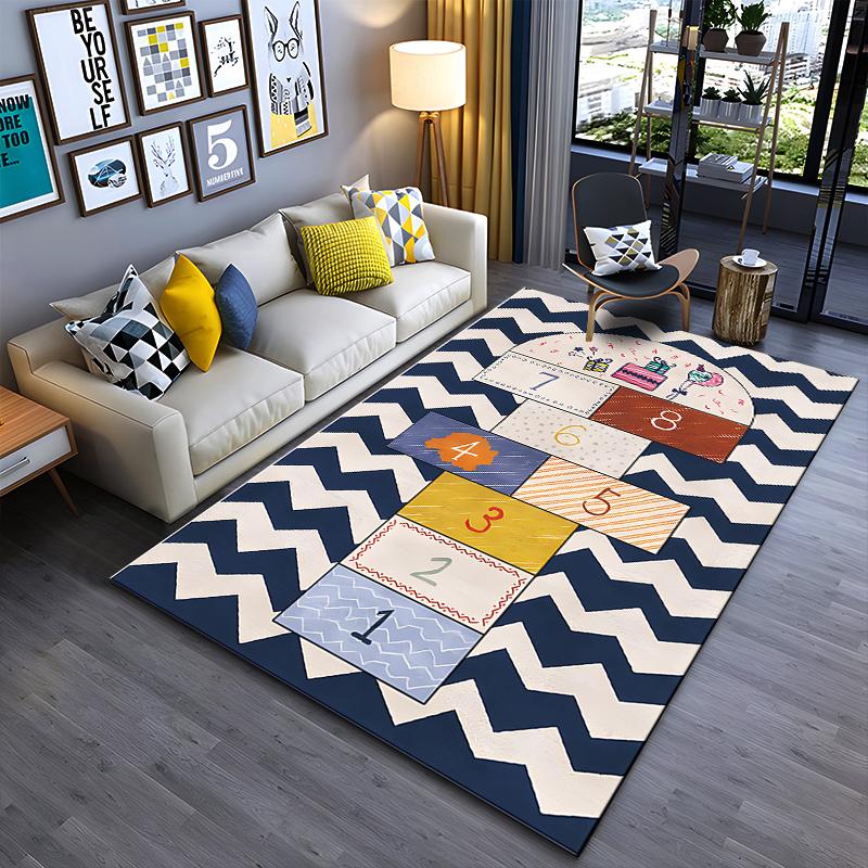 

Hopscotch Carpet Design, Soft Colors for Kids Room Suitable for use as an anti-slip game mat for living room and bedroom sofas 40x60cm( 15x23in )