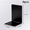 2-8pcs Transparent Acrylic Bookends L-Shaped Desktop Decorative Storage Rack Stable Support Book Stand Easy To Access for Office