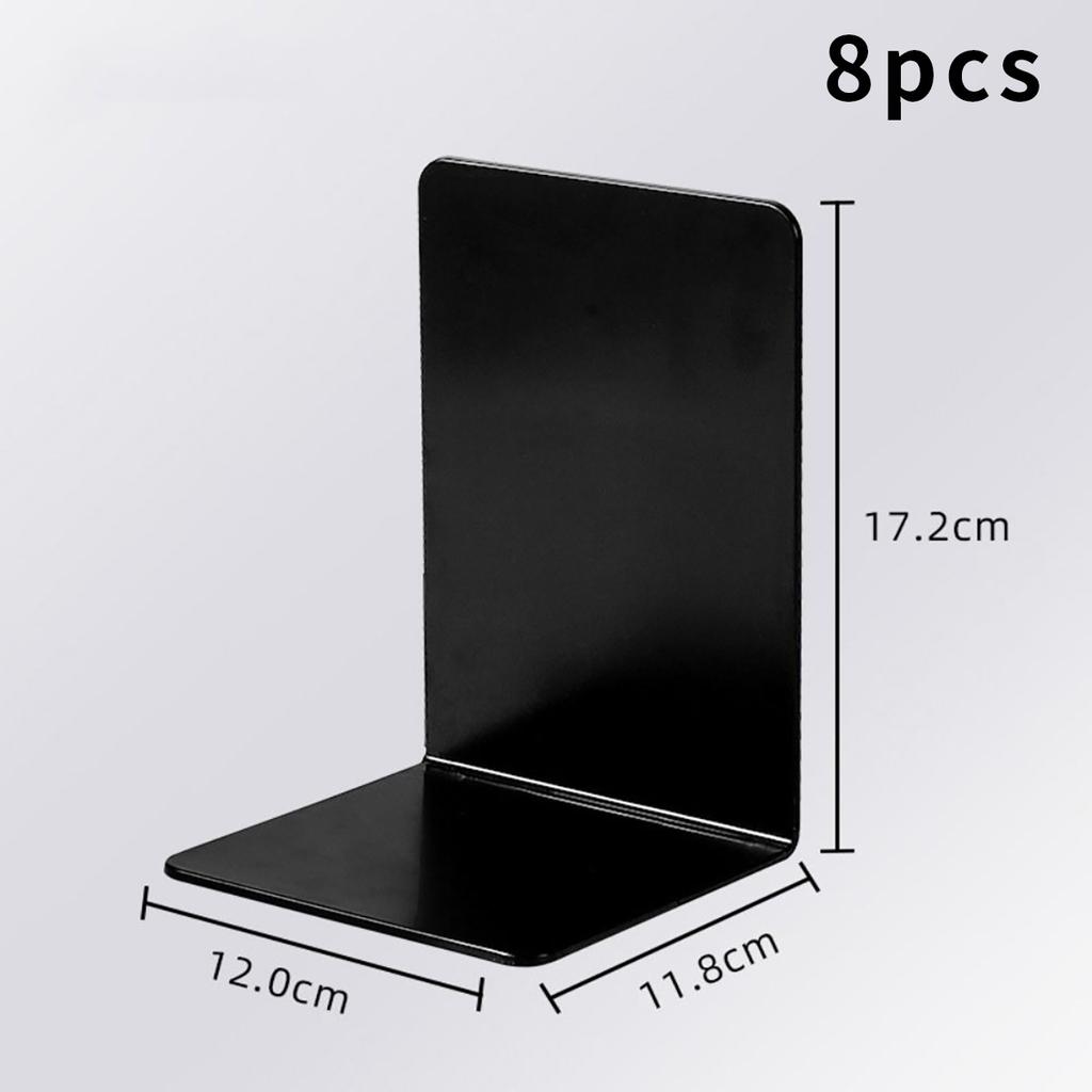 2-8pcs Transparent Acrylic Bookends L-Shaped Desktop Decorative Storage Rack Stable Support Book Stand Easy To Access for Office