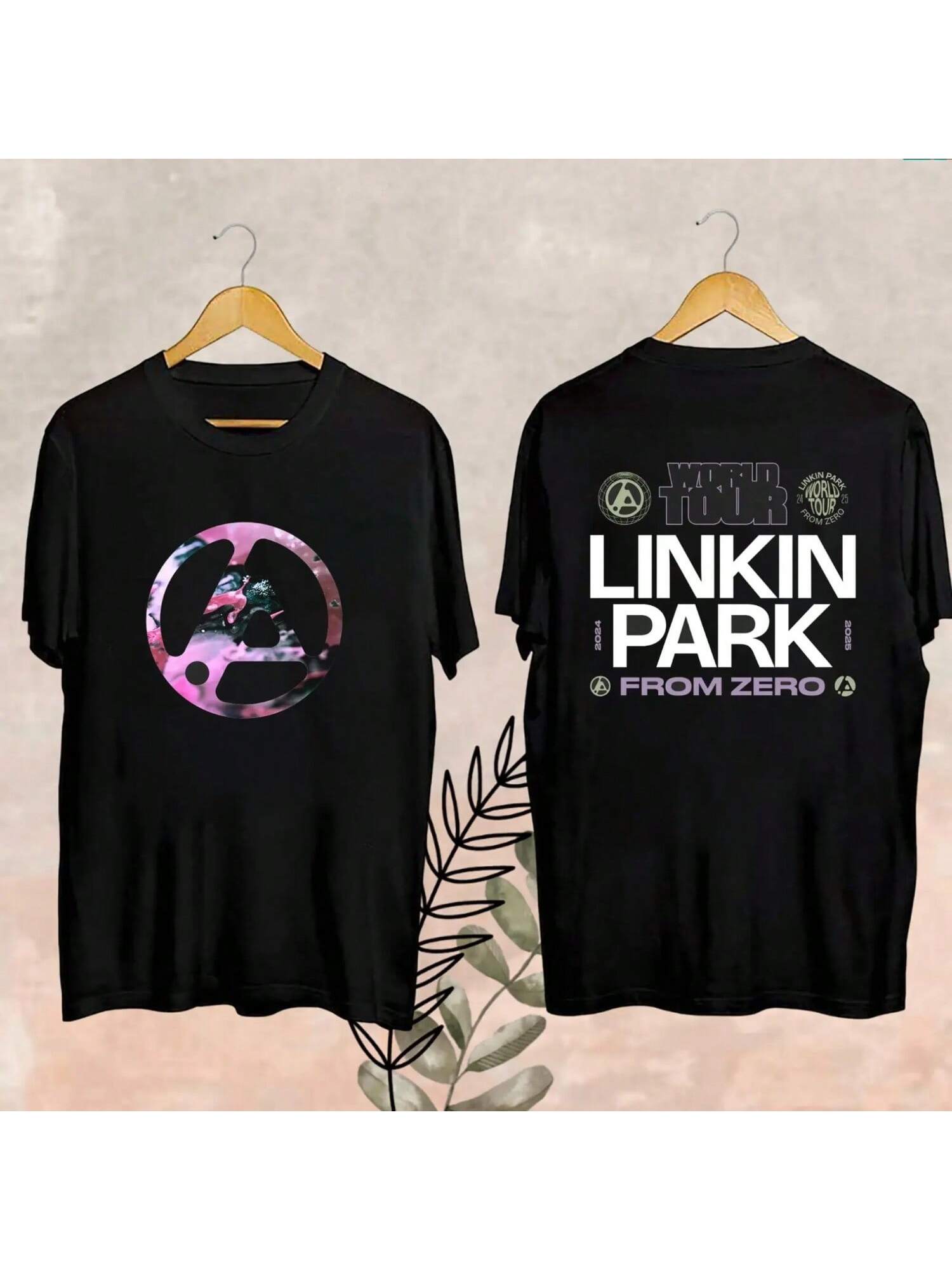 

Camiseta oficial de hombre de la gira mundial From Zero de Linkin Park 2025 Fashion, camisa unisex de cuello redondo de XXXXXL чёрный