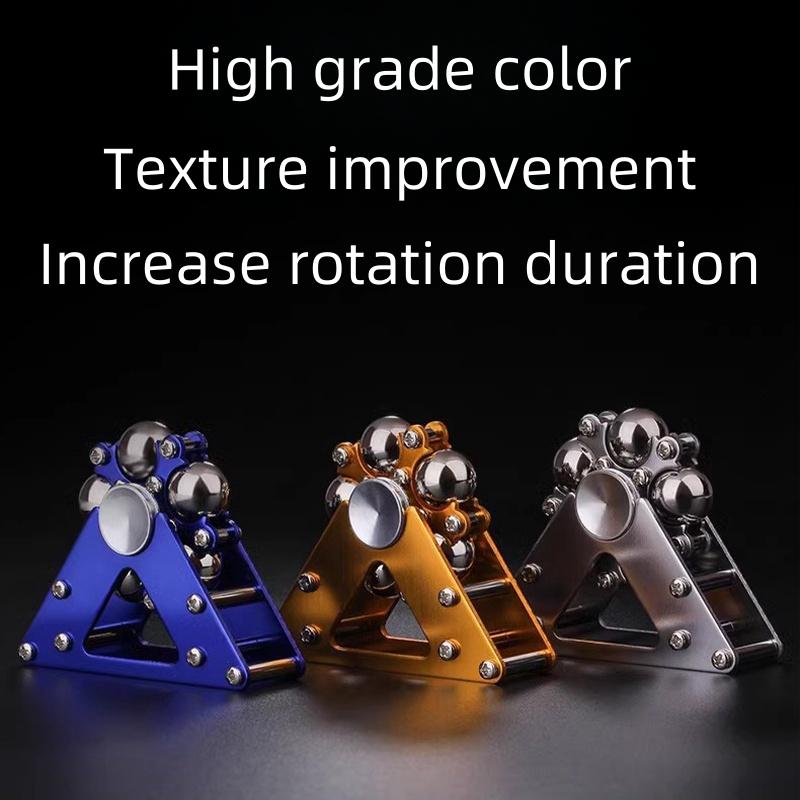 Fingertip Gyro Wheel Creative Metal Ornament Adult Stress Relief Fidget Toy Advanced Mechanical Desktop Pendant Gift for Men