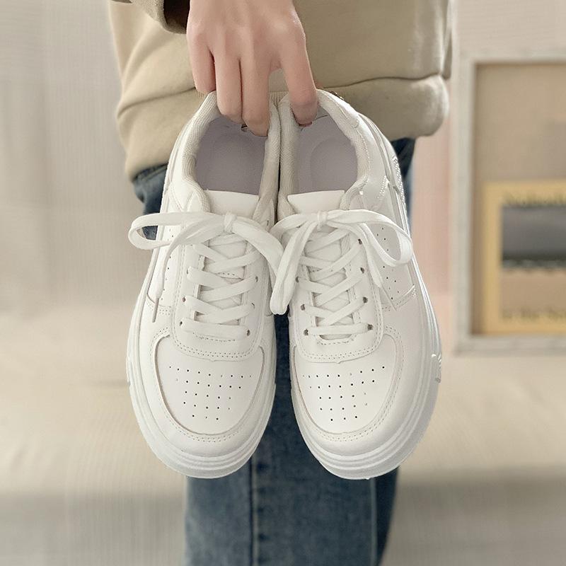 Popular Hong Kong style platform Guochao board shoes women's summer 2025 spring and autumn new niche versatile casual shoes sports white shoes