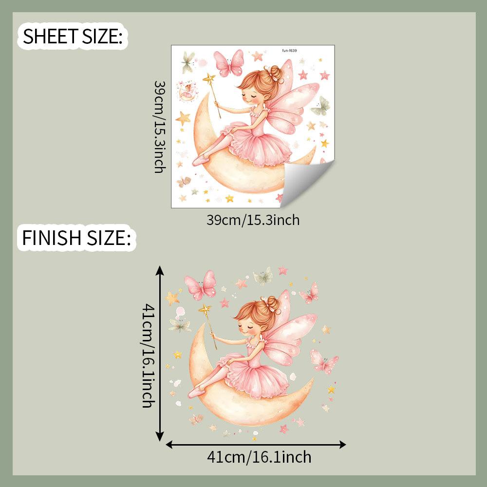 

Мультяшная Фея цветов Бабочка Спальня Гостиная Дом Стена Фон Благоустройство и Украшение Наклейки на стены