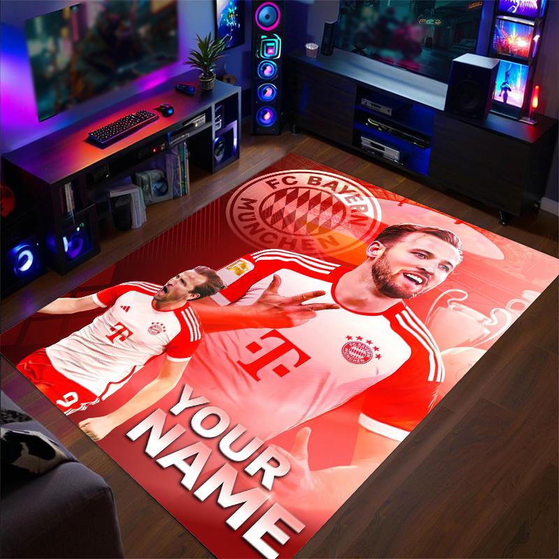 Crystal Velvet Rug Harry Kane Print Custom Name Text Floor Mat Home Decor