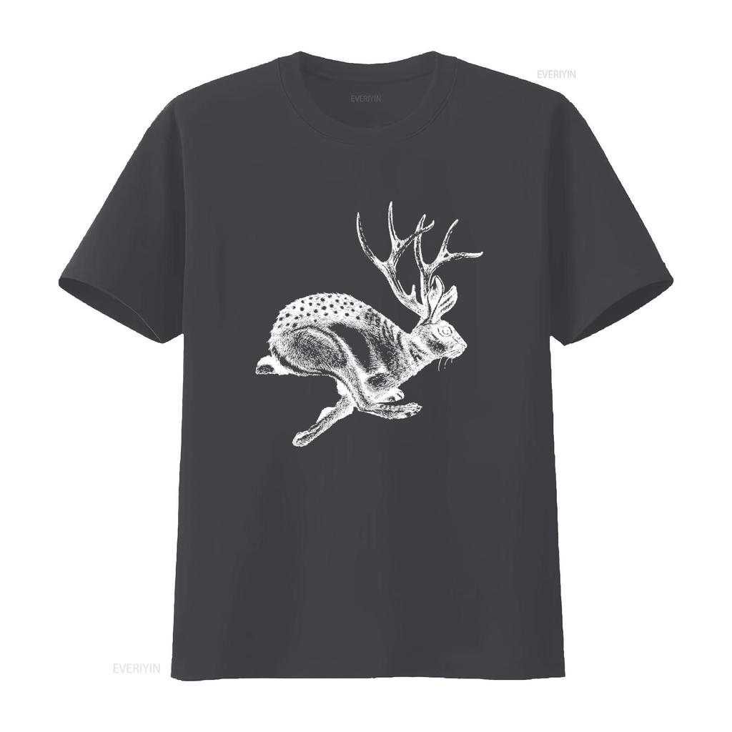 Unique Jackalope Design T Shirt Jackrabbit Antelope Horns Perfect for Cryptids Cryptozoology Enthusiasts vintage Washed graphic