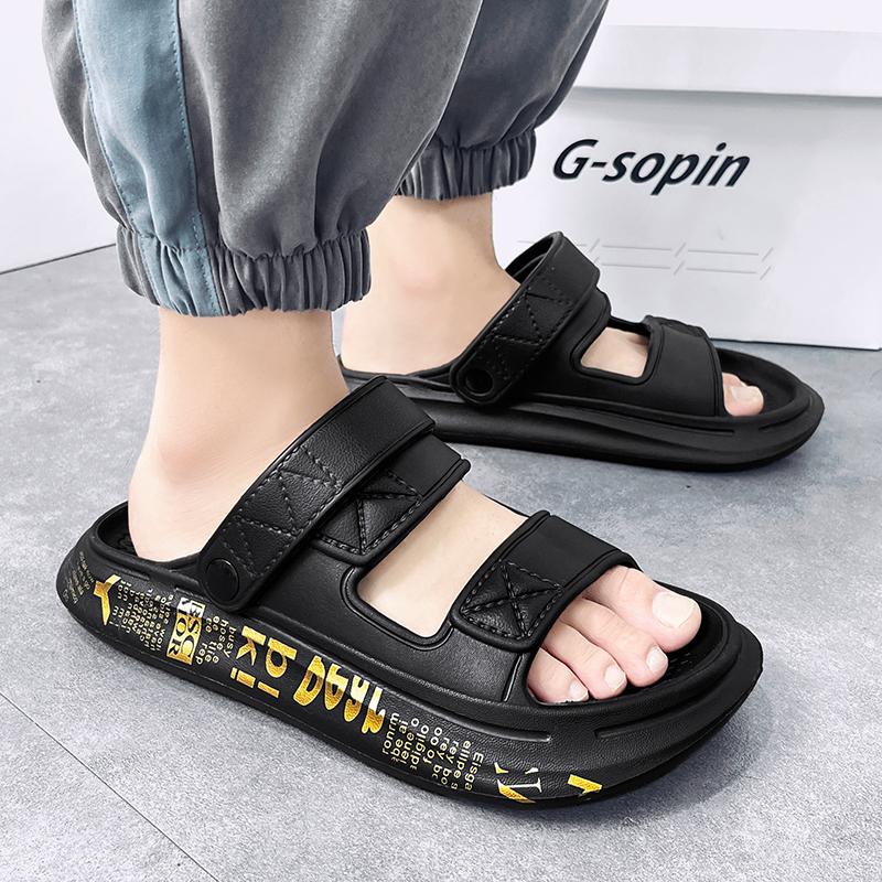 Fashion Breathable Men Slippers Comfortable Man Beach Sandals Non-slip Lightweight Male Walking Shoes Summer Outdoor Man Casual Shoes