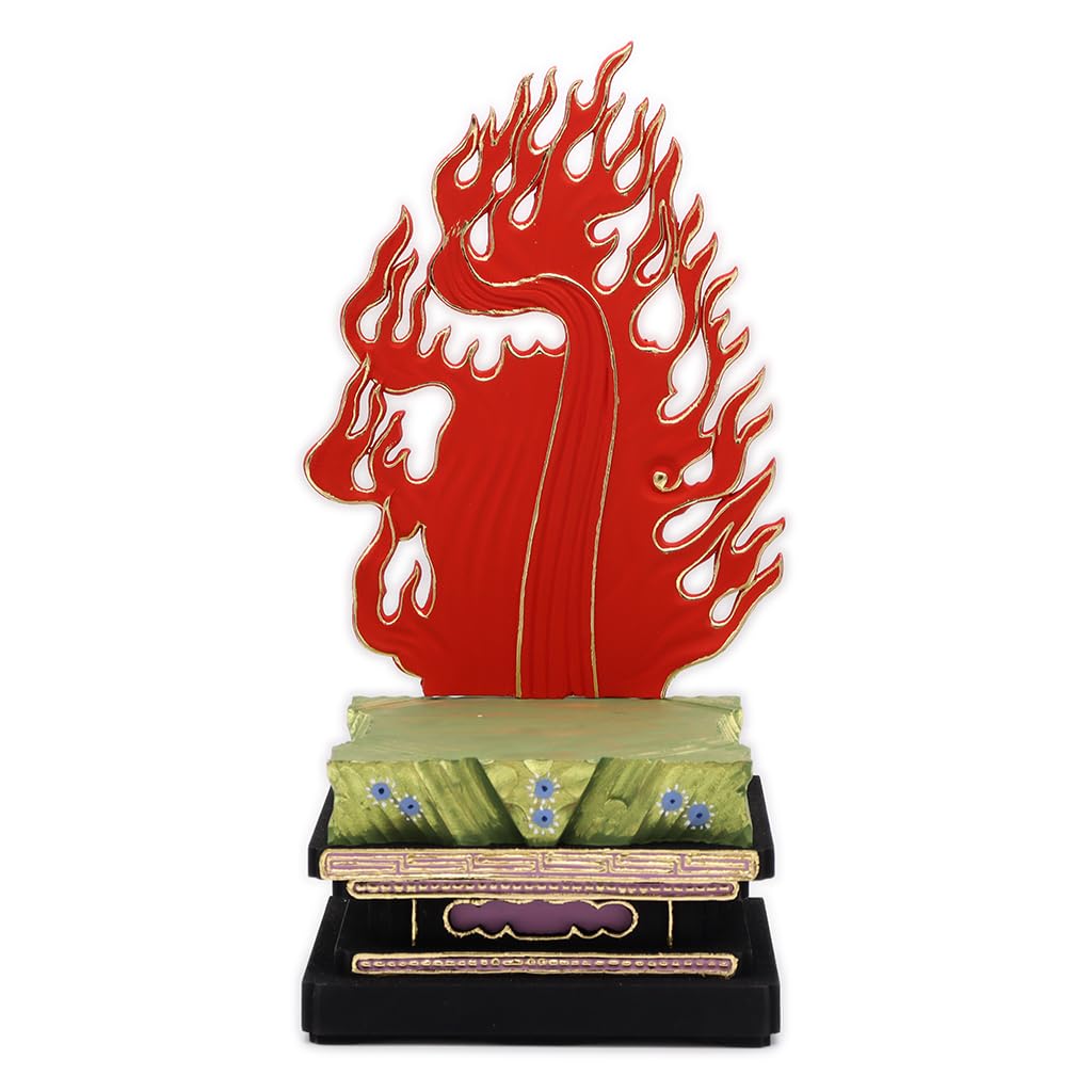 Special Buddhist Statue Acala Seated Statue Inches Height 32 Width 15 Depth Made of Cypress Wood Flame Square Rock 1105 Kurita's [Myo-o] 3.5 (total
