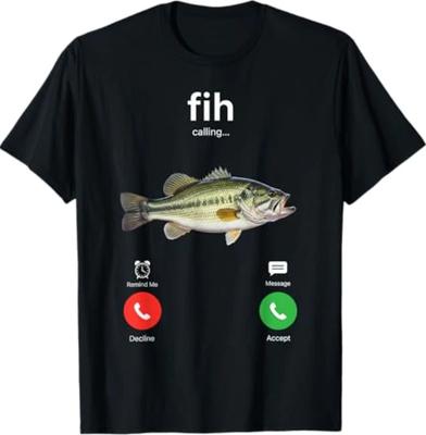 Fih Anruf Ablehnen Annehmen Telefonanruf Lustiges Fisch T-Shirt