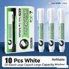 5-100Pcs Large Capacity White Waterproof Permanent Marker Pens, Refillable for Office School Writing Stationery Gifts