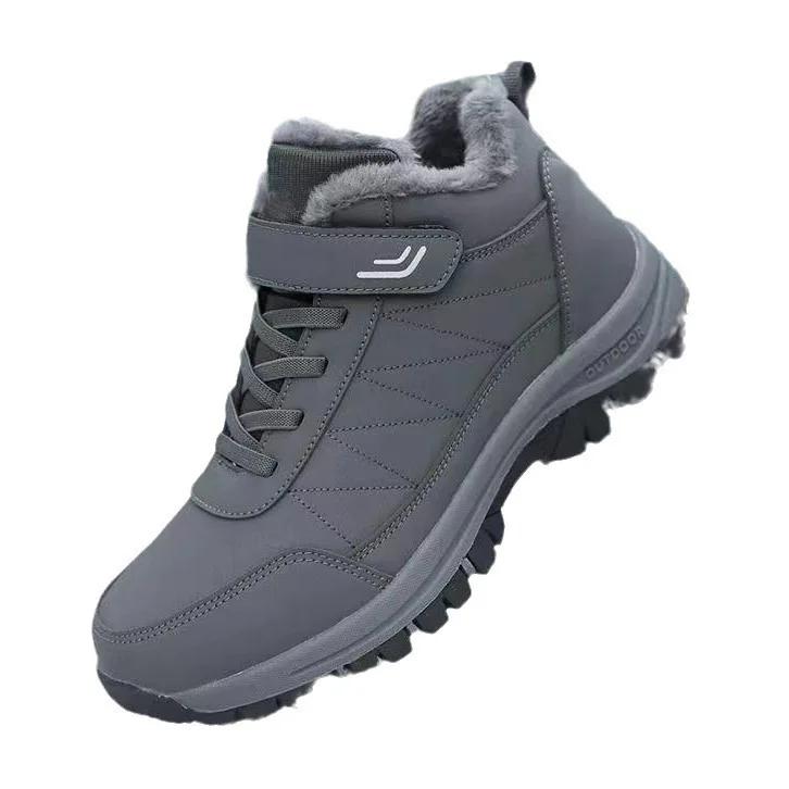 Men's Outdoor Sports Cotton oes Winter Fce Lined High Top Thi Bot Climbing  Casual Warm Boots