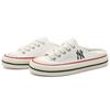 MLB Playball Mule Casual Half-Slip Comfortable Non-Slip Wear-Resistant Lightweight Low-Top Canvas Shoes Unisex Sneakers White 3AMUUA11N-50WHS