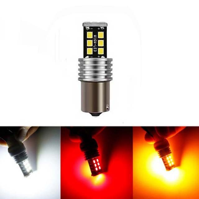 1Pc 921 912 W16W T15 15SMD 1156 BA15S P21W 1157 BAY15D 7443 Chipsets LED Canbus Error Free Bulbs Backup Reverse Lights