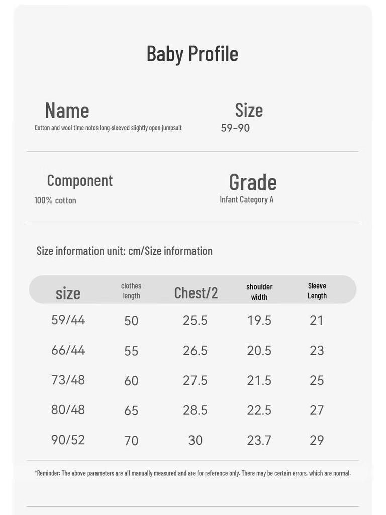 Happy Little Bear Baby Pure Cotton Long-Sleeve Romper