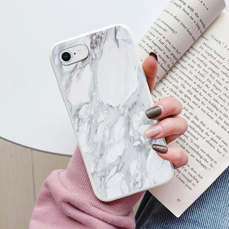 Fashion Marble Cover For iphone SE 2020 7 8 Plus Soft Protective Cases Silicone Coque Bumper Fundas For iphone 8+ SE2020 Shell