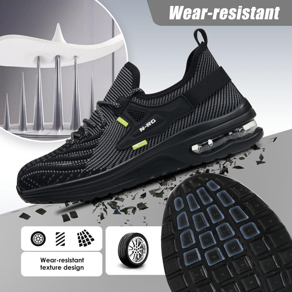 Fashion  work safety shoes Men Work Sneakers Steel toe shoes Puncture-Proof Indestructible shoes lightweight Security Boots