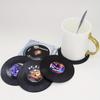4 Peças Porta-Copos Clássicos Vintage de Disco de Vinil CD Tapete Isolante Personalizado Café Bar Jogo Americano