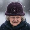 New Flower Decor Knitted Hat Thickened Coldproof Plush Warmth Hat Big Size Winter Cap Middle-aged And Elderly