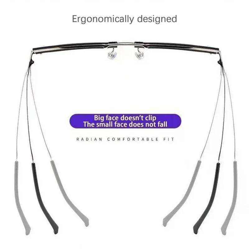 Finished Double Beam Presbyopia Glasses Unisex Ladies Anti Blue Light Reading Eyeglasses Optical Prescription Far Sight Eyewear