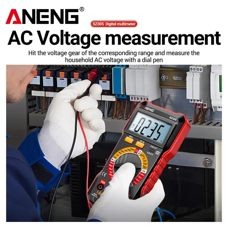 ANENG SZ305 Multimeter Professional Capacitor Tester with 1999 Count AC/DC Voltmeter Current Resistance Ohm Intelligent Testing