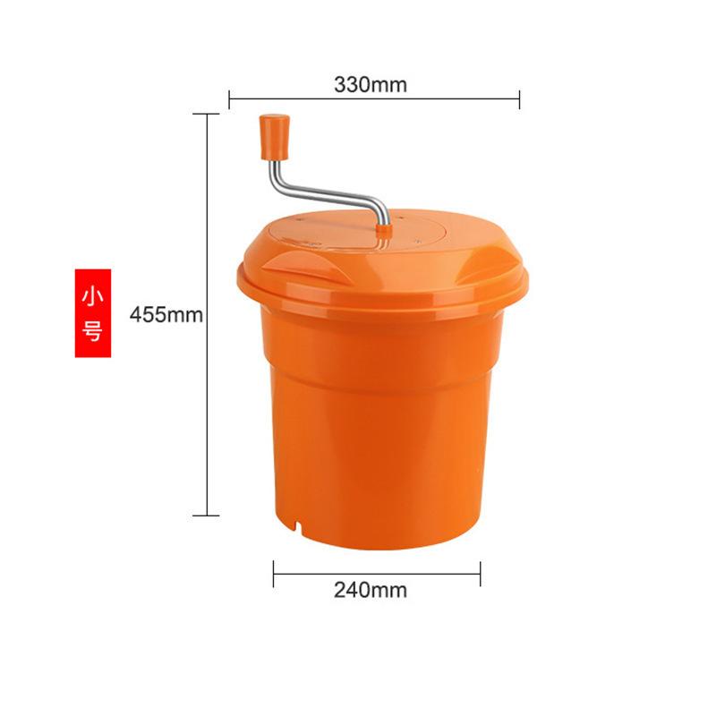 Salad Dryer Kitchen Gadgets Quick Drying Easy to Use Vegetable Fruit Orange 12L