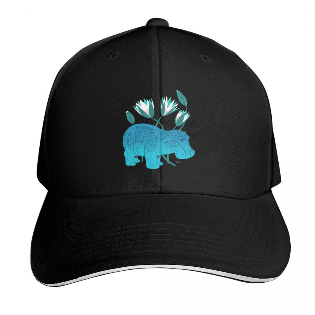 Faience Hippo Floral Artefacts Baseball Cap Luxury Hat Sun Caps Ball Cap Golf Hat Genuine Unisex Golf Wear Womens