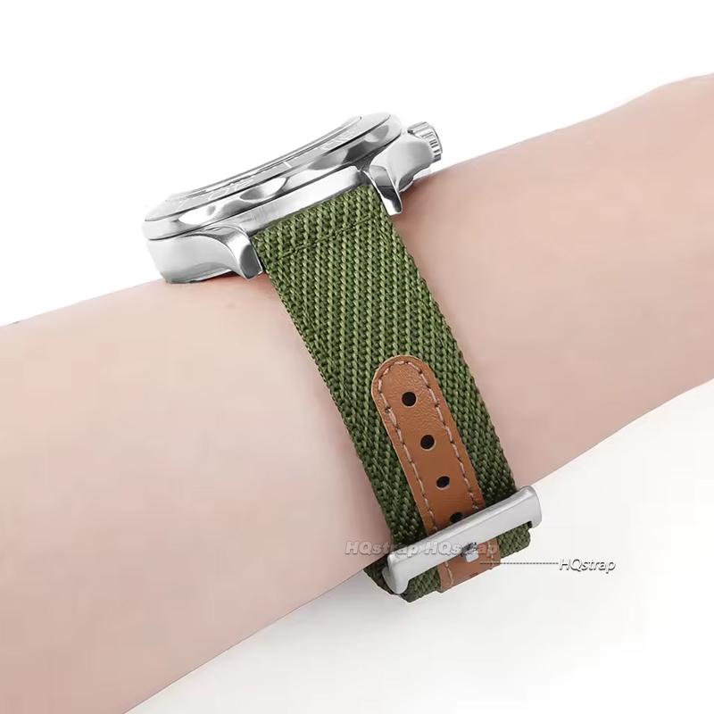Nylon Canvas Watch Strap Men Women 18mm 20mm 22mm for Samsung Galaxy Watch 7/6/5/4/3 Quick Release Bracelet for Huawei Watchband