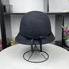 Winter French White Woolen Woolen Basin Hat Hepburn Style Ladies Elegant Bow Bucket Hat Brim Temperament Top Hat