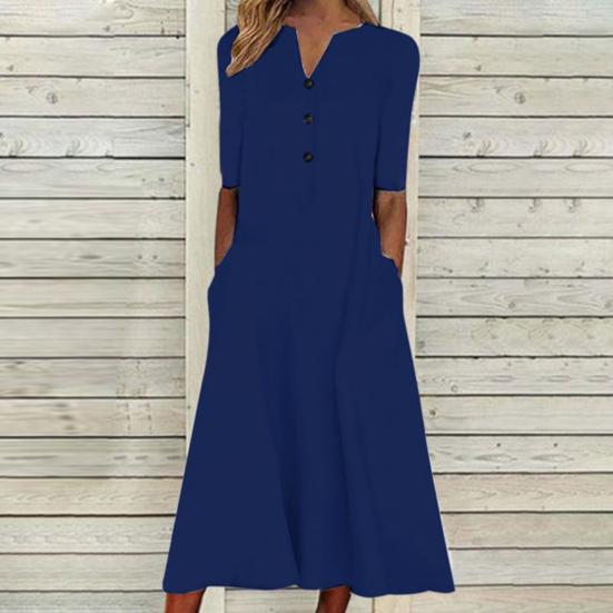 Popular Casual Dress V Neck Anti-pilling Dressing Up