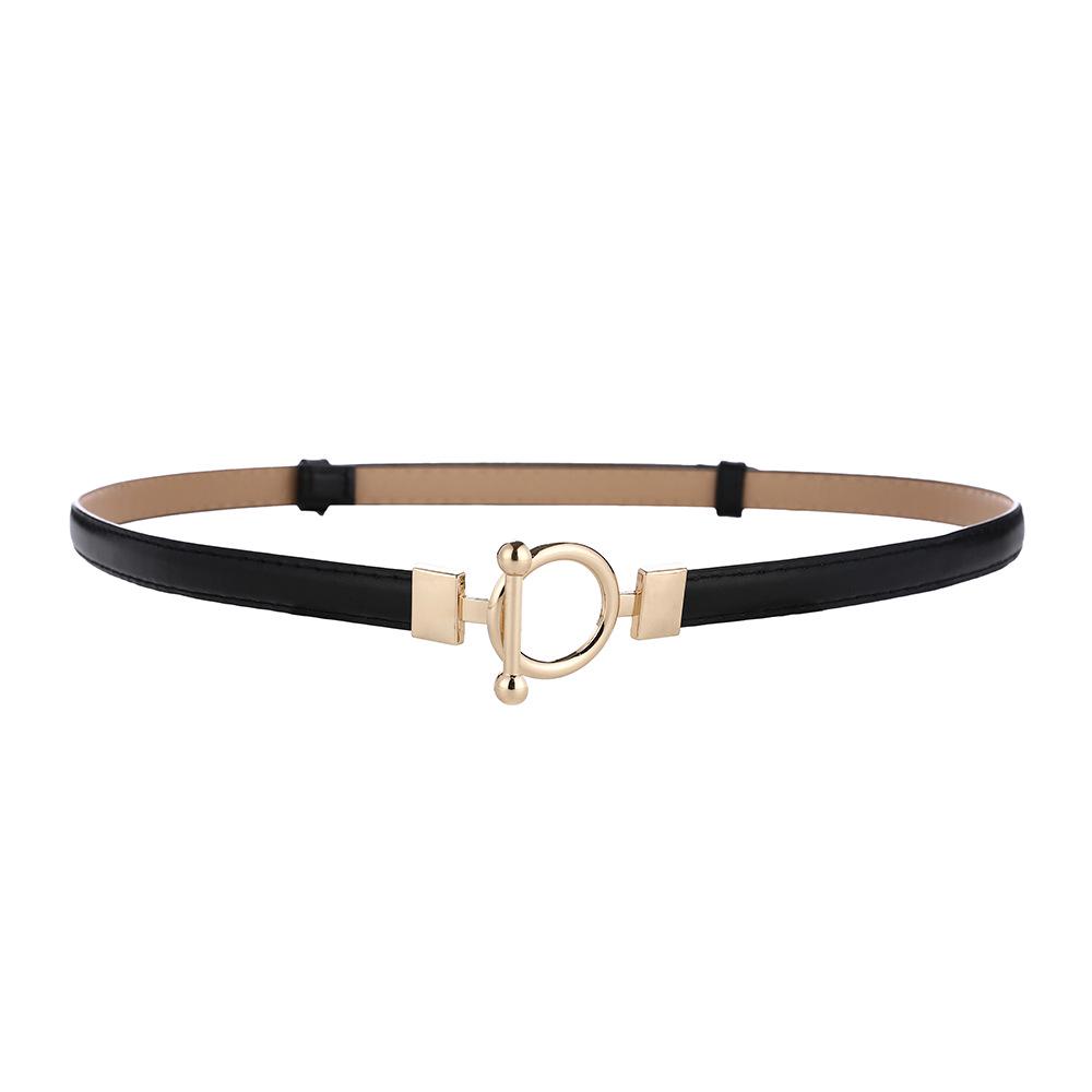 

Women s Adjustable Leather Belt for Coats, Suits, Jeans, and Dresses with Buckle чёрный