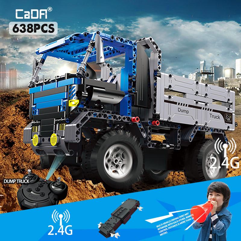 Cada 638pcs Rc Remote Control Dump Truck Building Blocks Compatible City Technic Car Vehicle Bricks Series Toys For Kids Buy At A Low Prices On Joom E Commerce Platform